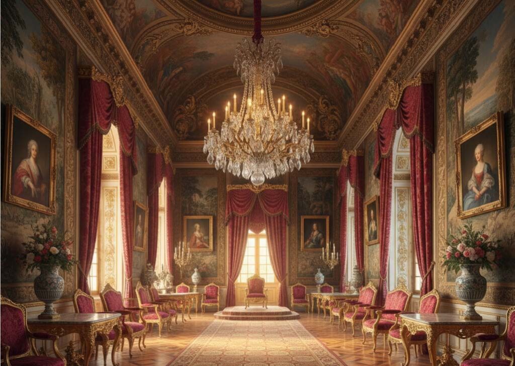 Catherine the Great Furniture: Einzigartige Meisterwerke aus der Zarenzeit Catherine the Great Furniture im luxuriösen Palastinterieur der Zarenzeit